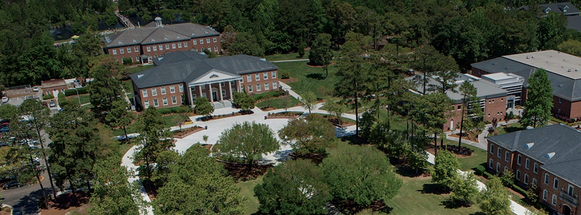 Aerial view of campus